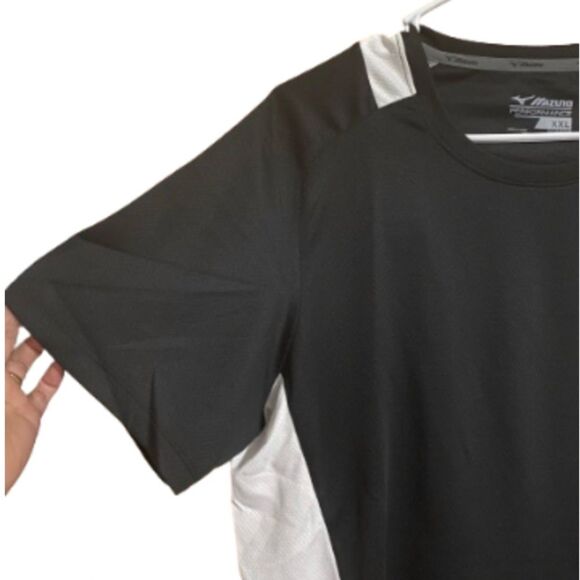 Mizuno WOMEN’s BLACK & WHITE CREW NECK JERSEY/PERFORMANCE SHIRT Sz-XXL - Picture 2 of 7